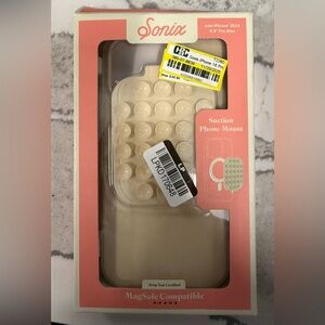 iPhone 16 pro - Neutral Clear Suction Phone Mount - Unbranded